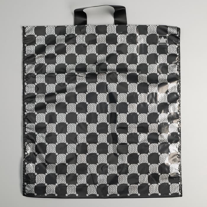 Пакет «Серебряные соты» полиэтиленовый, с петлевой ручкой, 40×44 см, 43 мкм