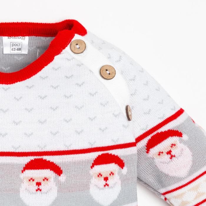 Комбинезон вязаный Крошка Я New Year, рост 86-92 см