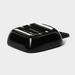 Соусник керамический с ручкой Доляна «Сковорода», 50 мл, 10.5×7.2 см, чёрный