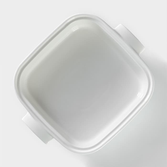 Мармит из жаропрочной керамики квадратный Magistro «Бланш», 2.2 л, 27.5×23.2×12 см