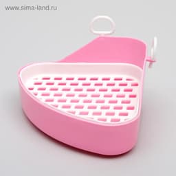 Туалет для кроликов и хорьков, 18.5×18 см, угловой, пластик, цвет МИКС