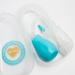 Детский назальный аспиратор с 2-мя сменными насадками, в контейнере, голубой