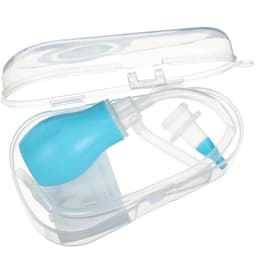 Детский назальный аспиратор с 2-мя сменными насадками, в контейнере, голубой