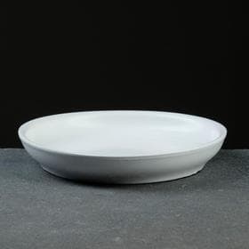 Поддон для цветочного горшка, d=15 см, h=2 см, керамика, белый