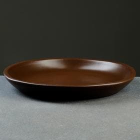 Поддон для горшка, керамический, d=24 см, коричневый