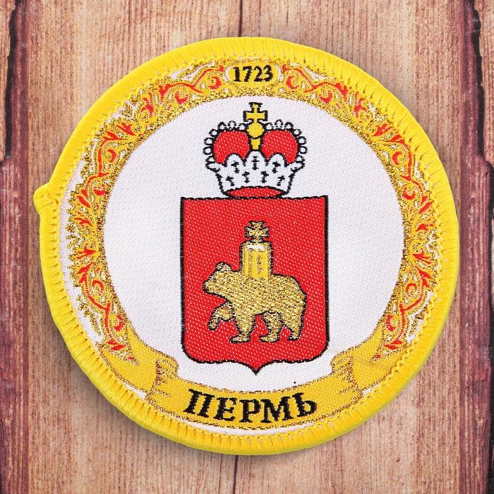 Магнит с вышивкой «Пермь. Герб»