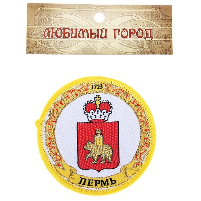 Магнит с вышивкой «Пермь. Герб»