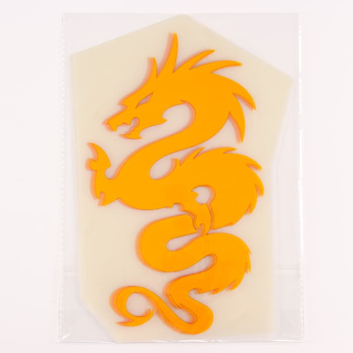 Термонаклейка «Дракон», цвет жёлтый, набор 10 шт.