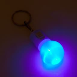 Фонарик брелок для ключей на кольце «Лампочка», 1 режим, 2×AG13, 4.5×2.5 см, МИКС