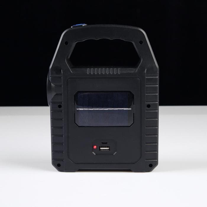 Фонарь аккумуляторный ручной, 10 Вт, 1200 мАч, от солнечной батареи, 3 режима