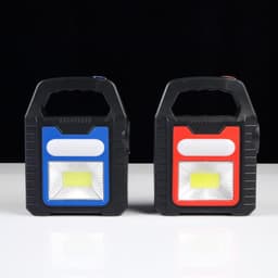 Фонарь аккумуляторный ручной, 10 Вт, 1200 мАч, от солнечной батареи, 3 режима