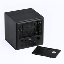 Часы - будильник электронные «Цифра», настольные, с термометром, деревянные, 6.5 см, от батареек ААА, USB