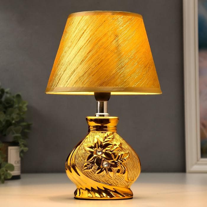 Лампа настольная 16277/1GD Е14 40 Вт золото 17×17×26 см RISALUX