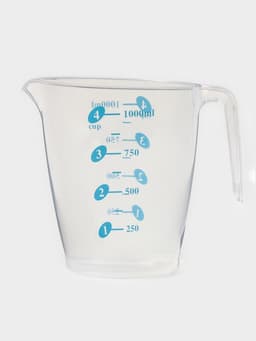 Кувшин мерный «Колор», 1 л, 17×11.5×14 см, пластик, прозрачный