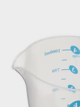 Кувшин мерный «Колор», 1 л, 17×11.5×14 см, пластик, прозрачный