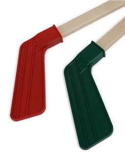 Набор для игры в хоккей (клюшка 2 шт., ворота 2 шт., шайба, мяч), цвет МИКС