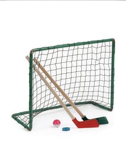 Набор для игры в хоккей (клюшка 2 шт., ворота 2 шт., шайба, мяч), цвет МИКС