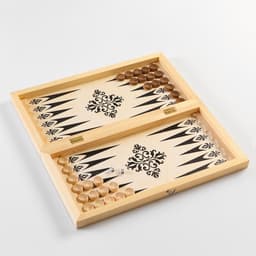 Настольные игры 3 в 1: шахматы, шашки, нарды, деревянные, большие, 40×40 см