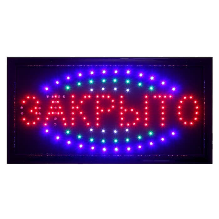 Вывеска светодиодная LED 48×25 см «ОТКРЫТО/ЗАКРЫТО», 2 режима 220V