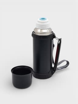 Термос Мастер К «Движение. Урал», 1.2 л, 9.8×29 см, с кружкой, сохраняет тепло 18 ч, нержавеющая сталь, пластик, чёрный