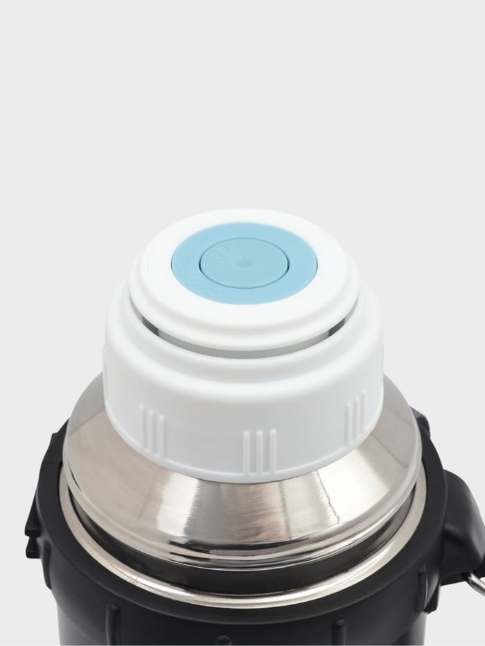 Термос Мастер К «Движение. Урал», 1.2 л, 9.8×29 см, с кружкой, сохраняет тепло 18 ч, нержавеющая сталь, пластик, чёрный