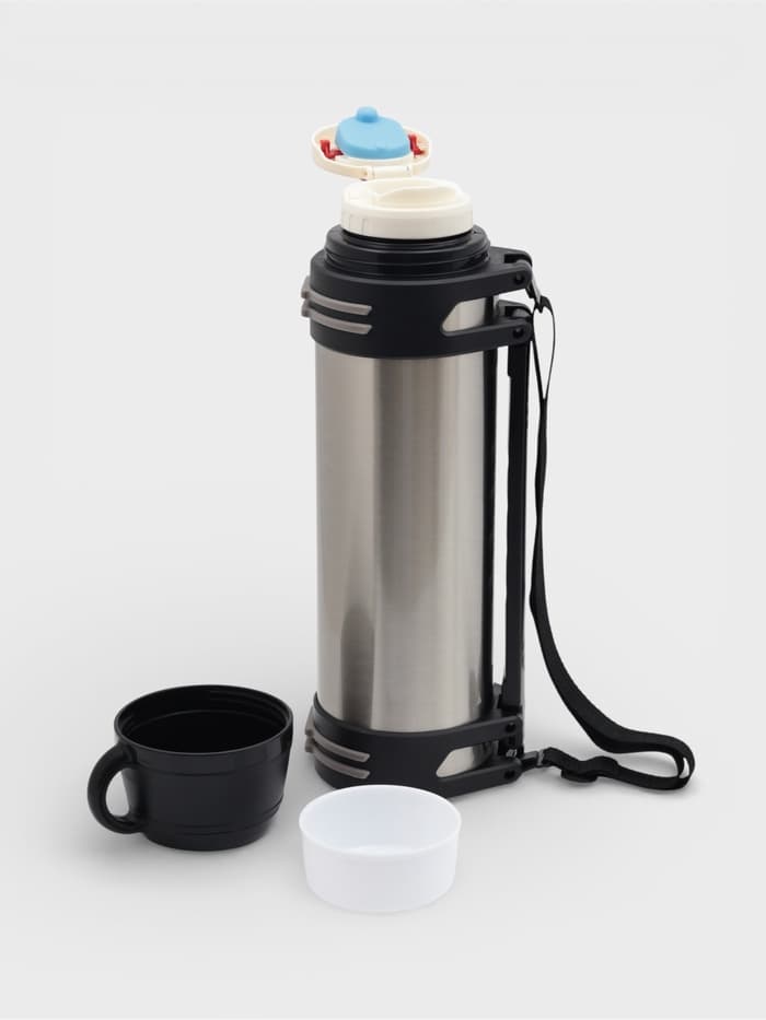 Термос Мастер К «Движение. Ямал», 2.5 л, с двумя кружками, сохраняет тепло 20 ч, нержавеющая сталь