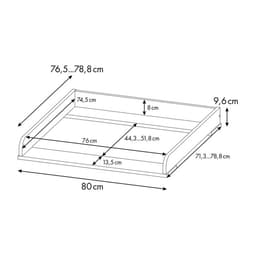 Рамка для пеленания Polini kids для комода универсальная, цвет белый