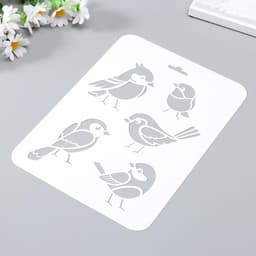 Трафарет пластик «Птички» 16×22 см