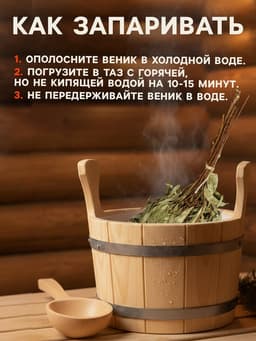 Веник для бани, эвкалиптовый, в пакете, «Добропаровъ»