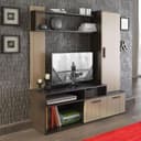 Мини - стенка в гостиную «Клик Мебель. Лира», 1600×1400×380 мм, цвет венге/дуб молочный