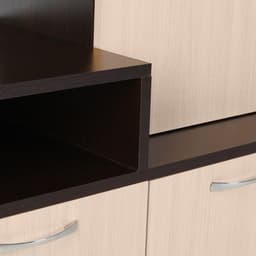 Мини - стенка в гостиную «Клик Мебель. Лира», 1600×1400×380 мм, цвет венге/дуб молочный