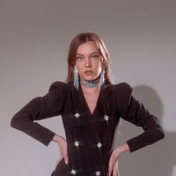 Серьги висячие со стразами «Лёд», полукруг, белые в серебре