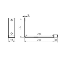 Кронштейн LOFT 200 мод.2, черный