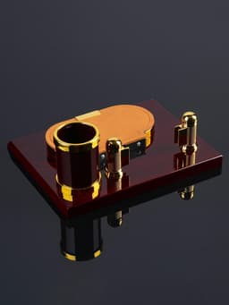 Набор настольный, органайзер 3 в 1 с визитницей, красное дерево