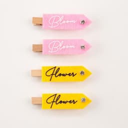 Набор декоративных прищепок Bloom, 4 шт., фетр/дерево