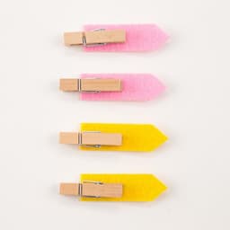 Набор декоративных прищепок Bloom, 4 шт., фетр/дерево