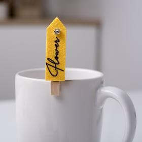 Набор декоративных прищепок Bloom, 4 шт., фетр/дерево