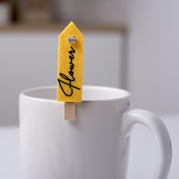 Набор декоративных прищепок Bloom, 4 шт., фетр/дерево