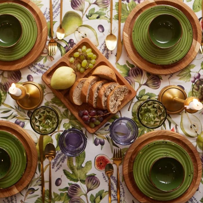 Скатерть «Этель. Фруктовый сад», 149×110 см, 100% хлопок, саржа 190 г/м²