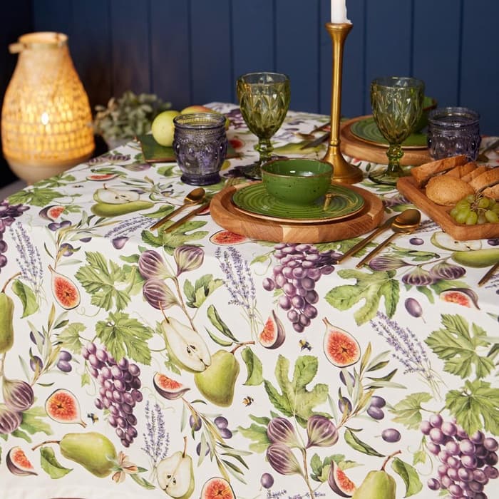 Скатерть «Этель. Фруктовый сад», 149×220 см, 100% хлопок, саржа 190 г/м²