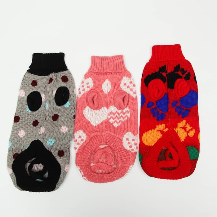 Свитер для животных, размер 12, ДС 36-51, ОШ 18-33, ОГ 32-47 см, расцветка МИКС