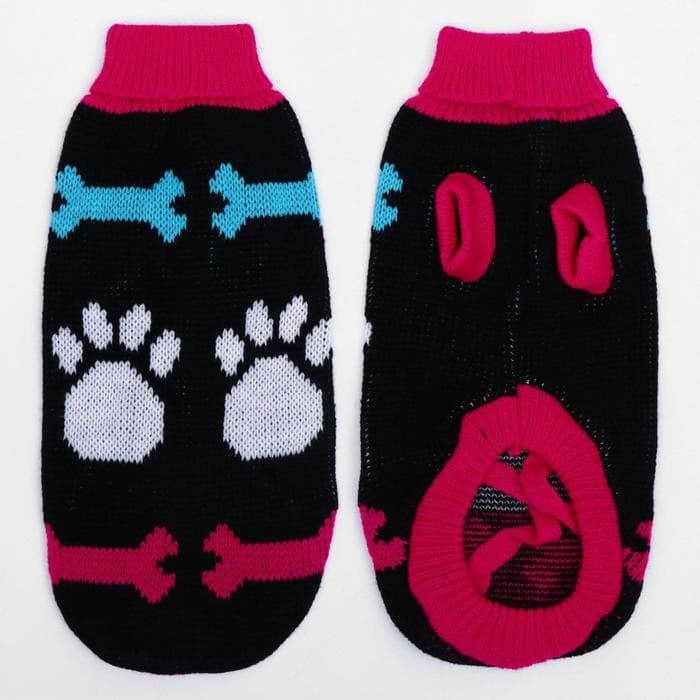 Свитер для животных, размер 12, ДС 36-51, ОШ 18-33, ОГ 32-47 см, расцветка МИКС