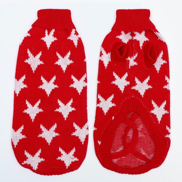 Свитер для животных, размер 14, ДС 40-55, ОШ 20-35, ОГ 36-51 см, расцветка МИКС