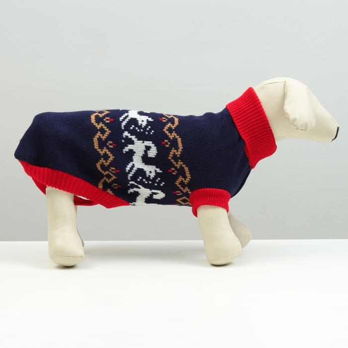 Свитер для животных, размер 18, ДС 50-65, ОШ 22-37, ОГ 38-53 см, расцветка МИКС