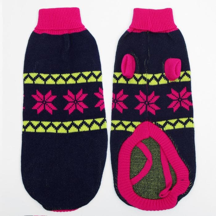 Свитер для животных, размер 18, ДС 50-65, ОШ 22-37, ОГ 38-53 см, расцветка МИКС