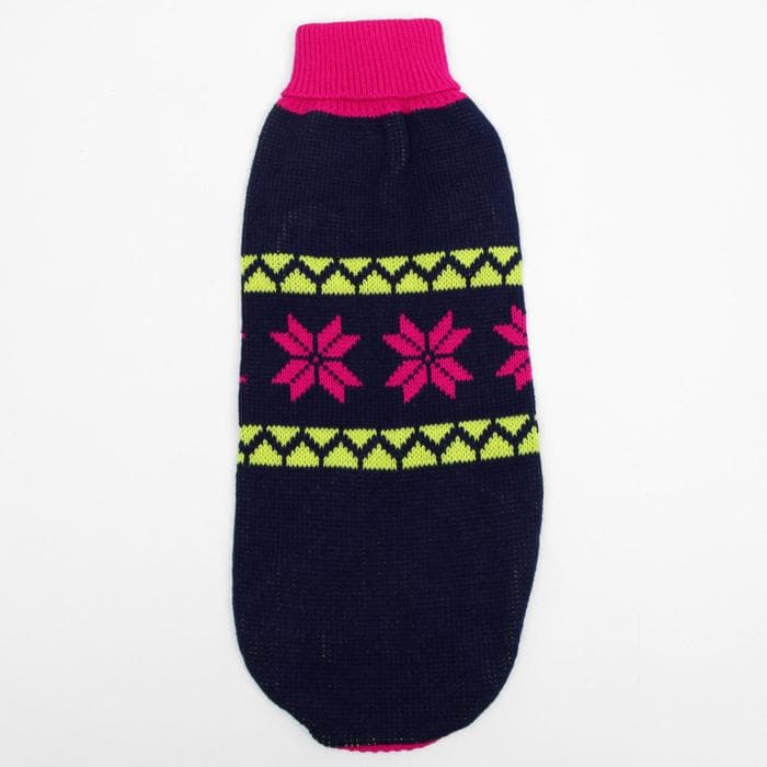 Свитер для животных, размер 18, ДС 50-65, ОШ 22-37, ОГ 38-53 см, расцветка МИКС