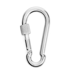 Карабин монтажный с фиксатором ТУНДРА krep, DIN5299D, 6×60 мм, оцинкованный, 1 шт.