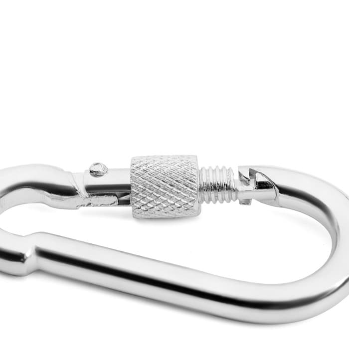 Карабин монтажный с фиксатором ТУНДРА krep, DIN5299D, 6×60 мм, оцинкованный, 1 шт.