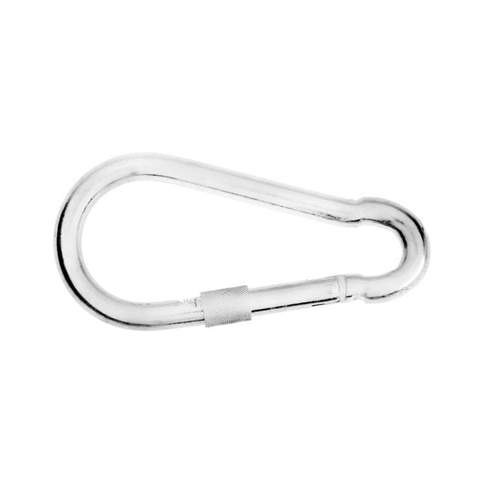 Карабин монтажный с фиксатором ТУНДРА krep, DIN5299D, 14×180 мм, оцинкованный