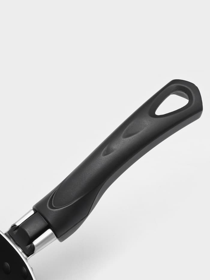 Сковорода Consul, d=20 см, пластиковая ручка, стеклянная крышка, антипригарное покрытие, алюминий, чёрная